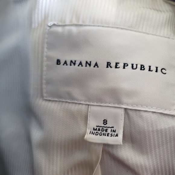 Banana Republic Blazer Jacket Womens 8 Black Tailored Tweed Mock Neck Quiet Lux - Picture 3 of 4